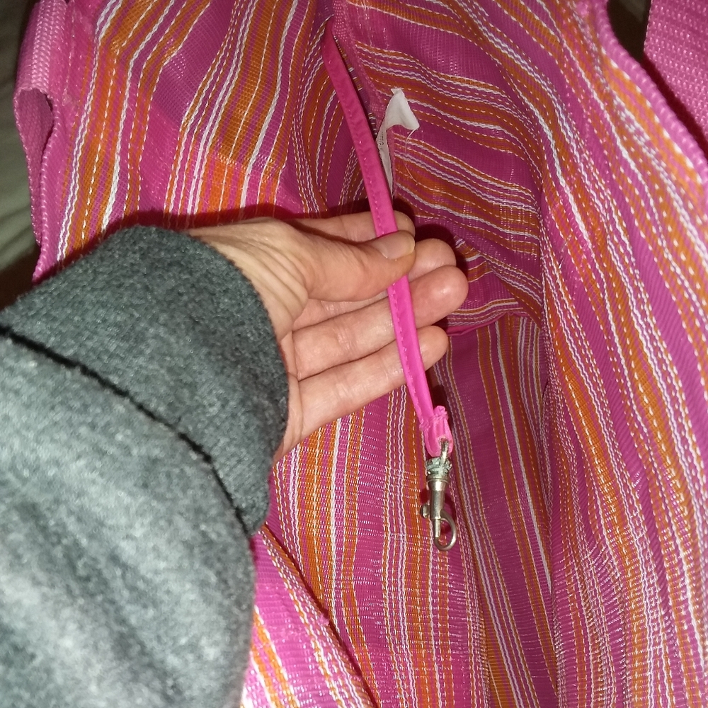 VTG 1990's Plastic-Mesh Beach Tote - EUC - Picture 4 of 6